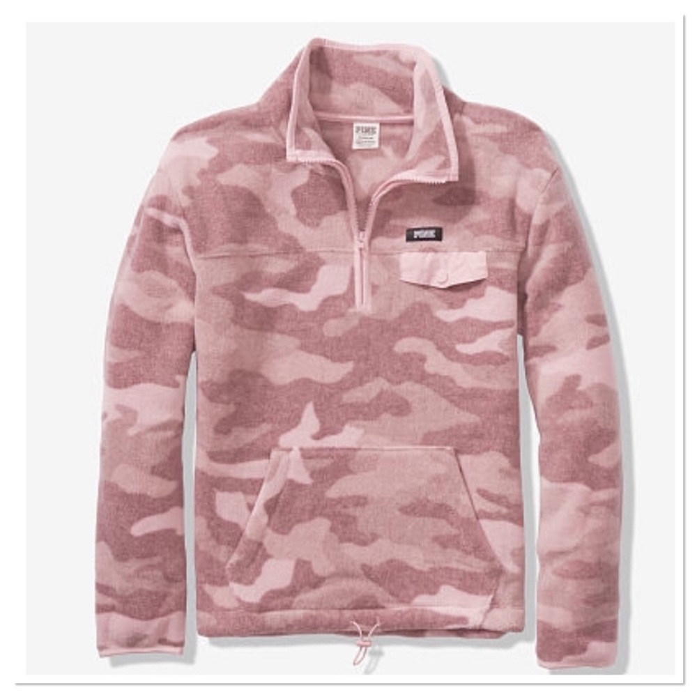 NWT VS PINK POLAR FLEECE HALF ZIP - Picture 2 of 6
